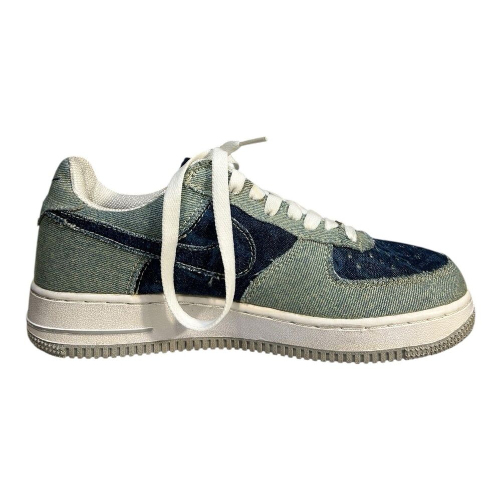 Nike Air Force 1 Low Premium Denim 308837-041 Men 7 / W 8.5 EUC 2005 - Picture 5 of 15